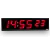 Vista frontal del reloj de 6 dígitos NTP